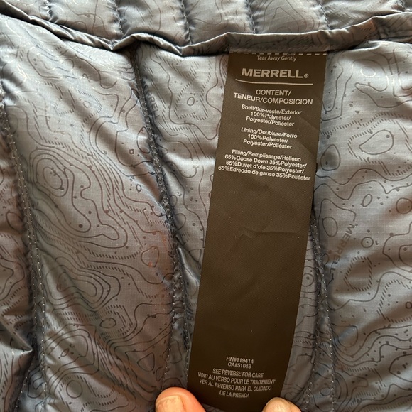 Merrell Light Blue Puffer Vest - Picture 8 of 9